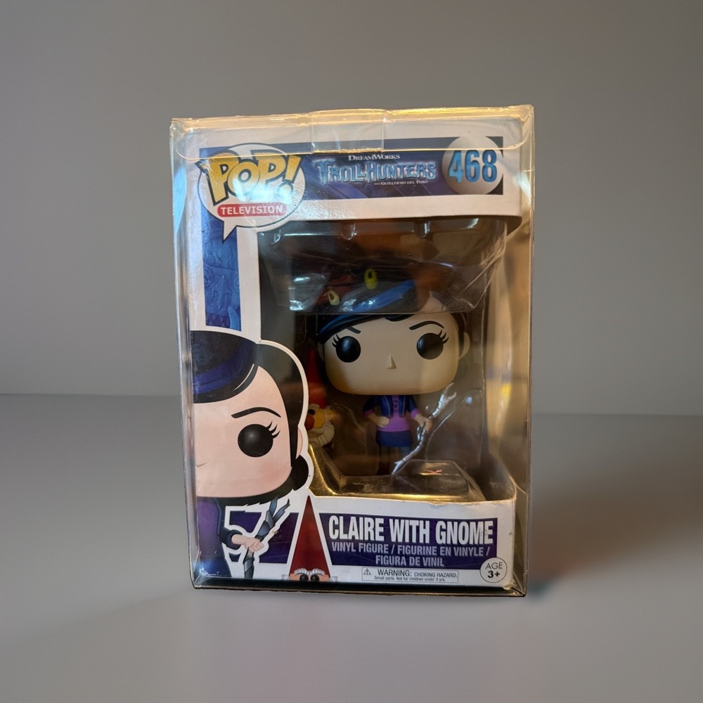 Funko Pop Trollhunters Claire With Gnome #468 Vinyl Figure 14304-PX-1SS Vaulted